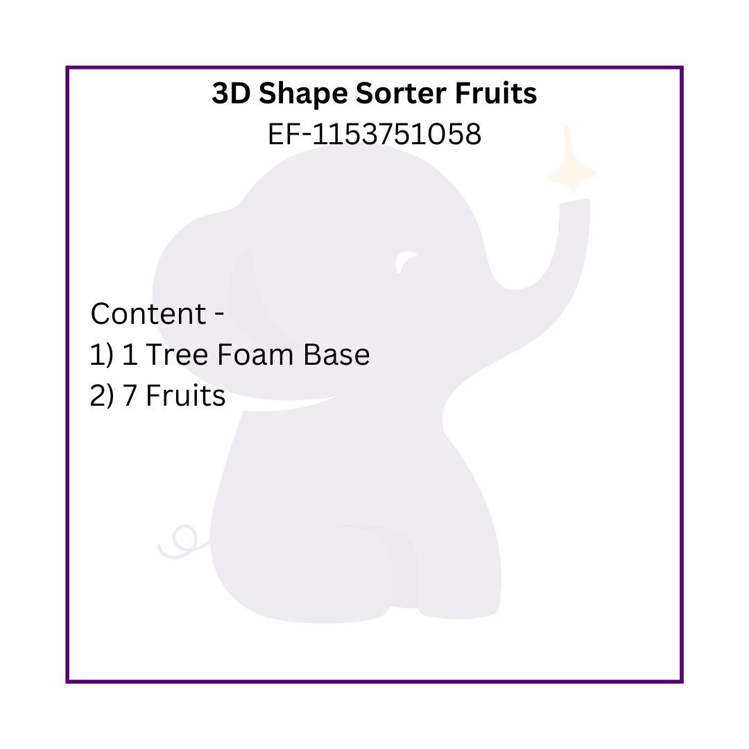3D Shape Sorter Fruits