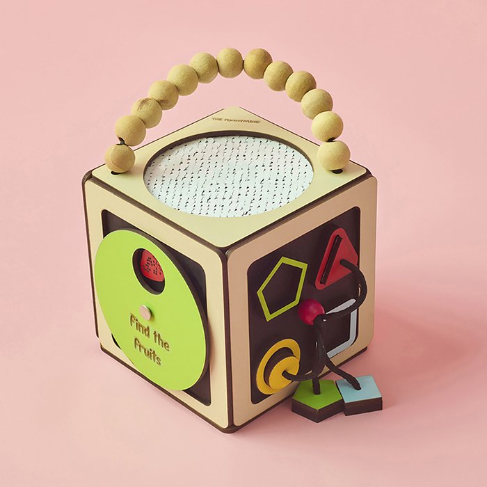 Wooden Activity Busy Cube
