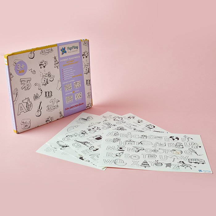 PepPlay Doodle Placemats – My First Educational Set