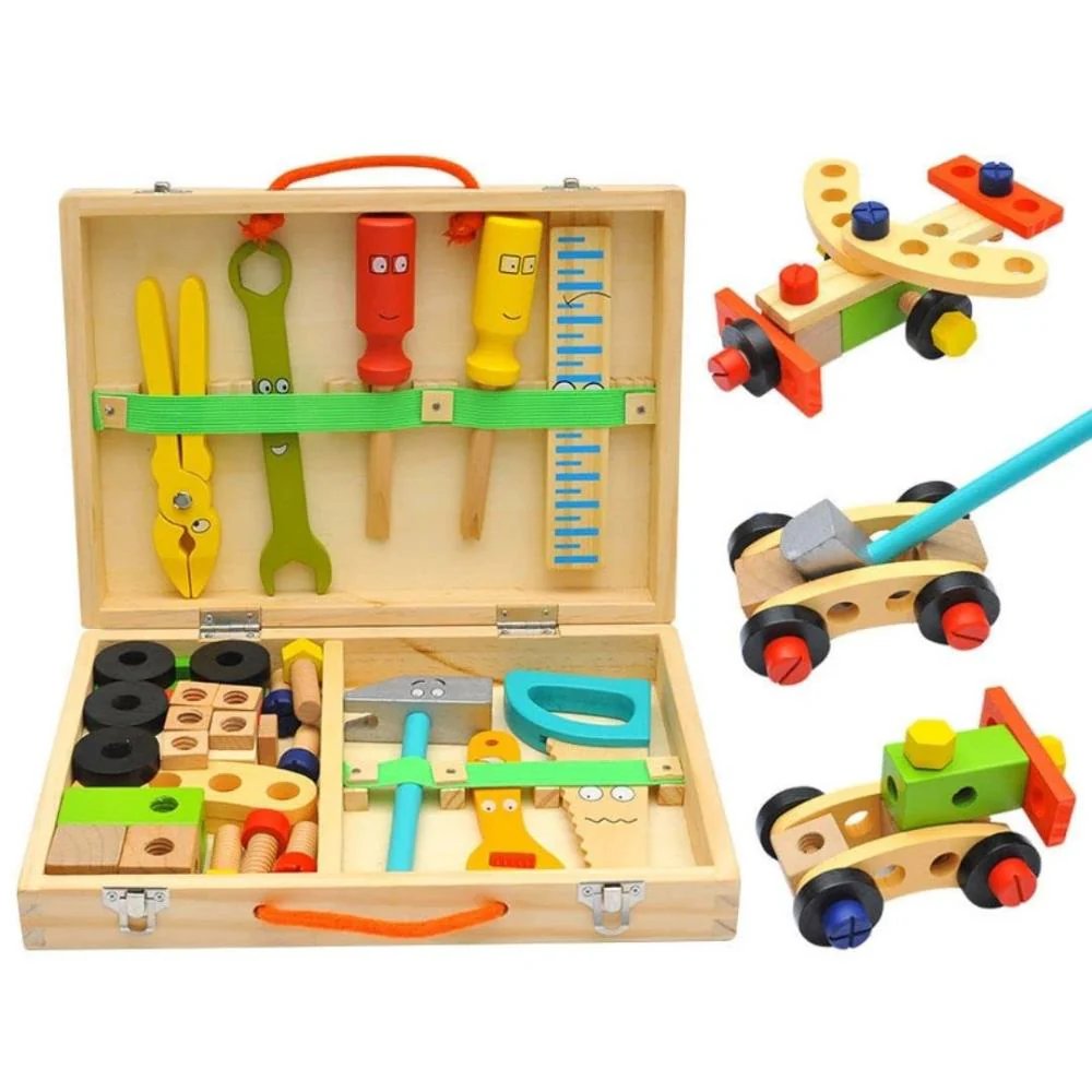 Wooden tool kit - suitcase
