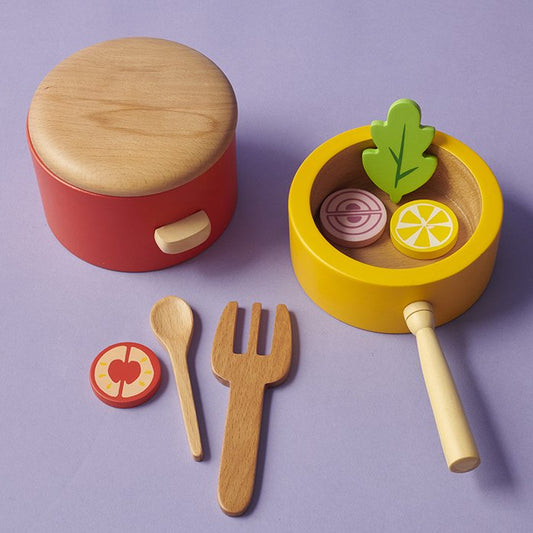 Kitchen Play Set | Beech Wood Cooking Set (9 Pcs)