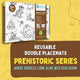 PepPlay Doodle Placemats Set – Prehistoric series