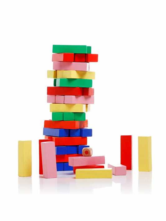 Colourful Tumbling Tower Wooden