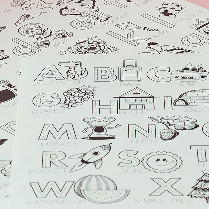 PepPlay Doodle Placemats – My First Educational Set