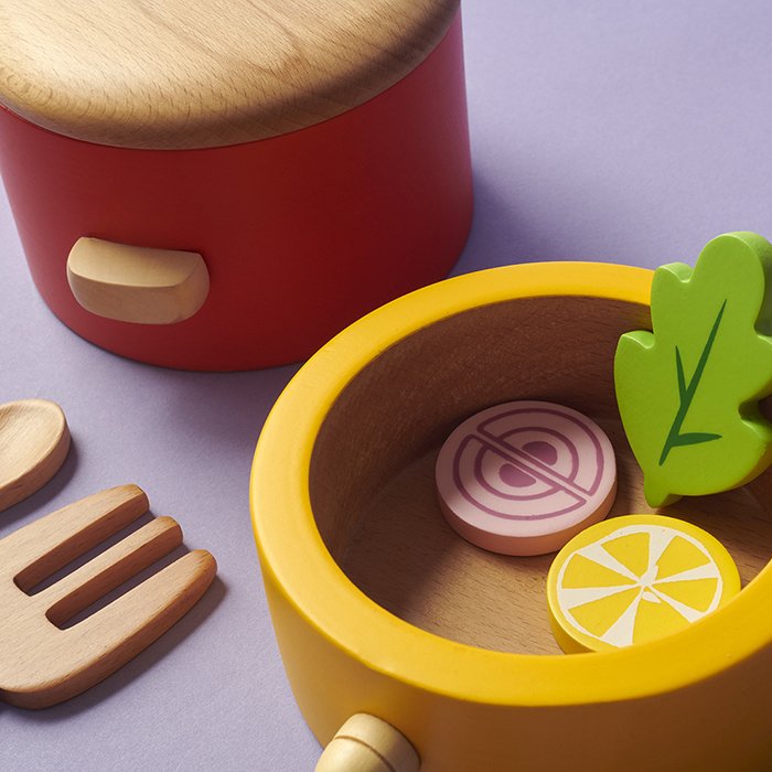Kitchen Play Set | Beech Wood Cooking Set (9 Pcs)