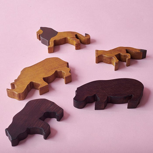 Wooden Wild Animals (12 pcs)