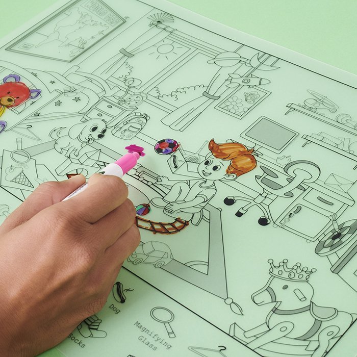 Doodle Placemats Set – FIND & COLOR Series