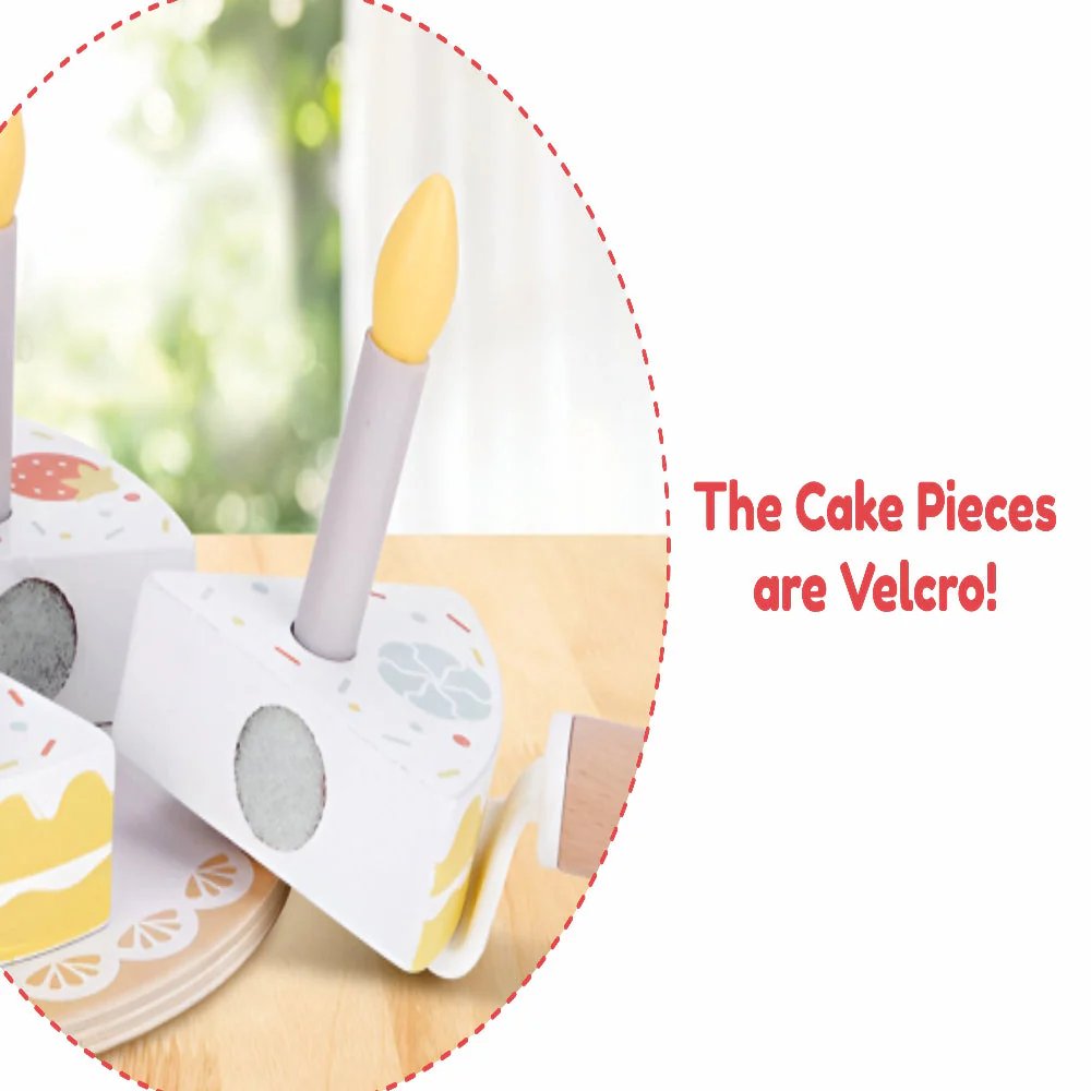 Wooden Birthday cake set