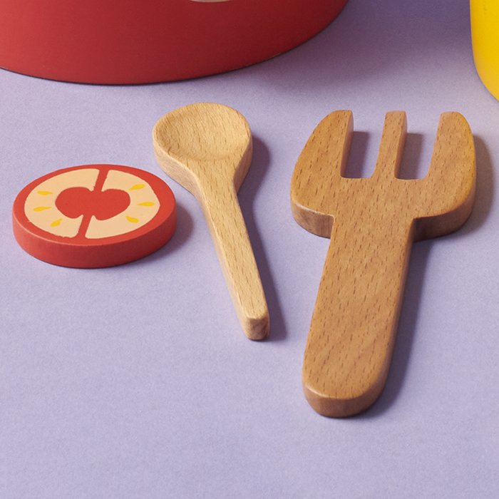 Kitchen Play Set | Beech Wood Cooking Set (9 Pcs)