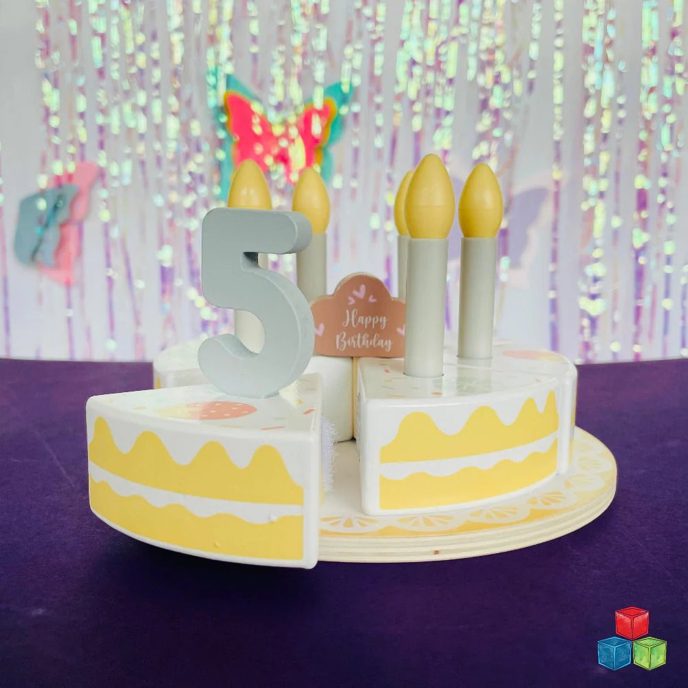 Wooden Birthday cake set