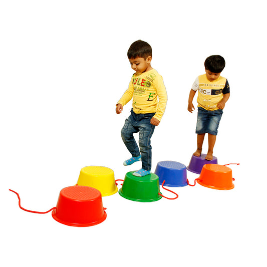 Kids Stepping Buckets