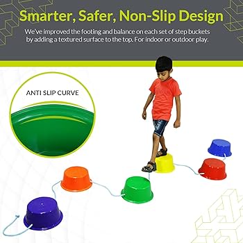 Kids Stepping Buckets