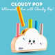 Wooden Cloud Shape Pop Up Toy