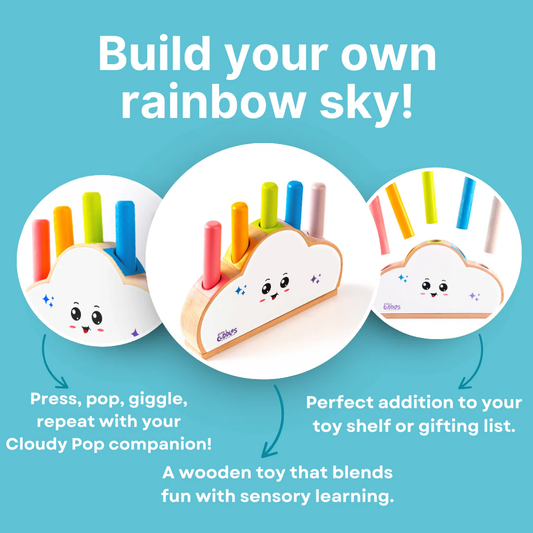 Wooden Cloud Shape Pop Up Toy